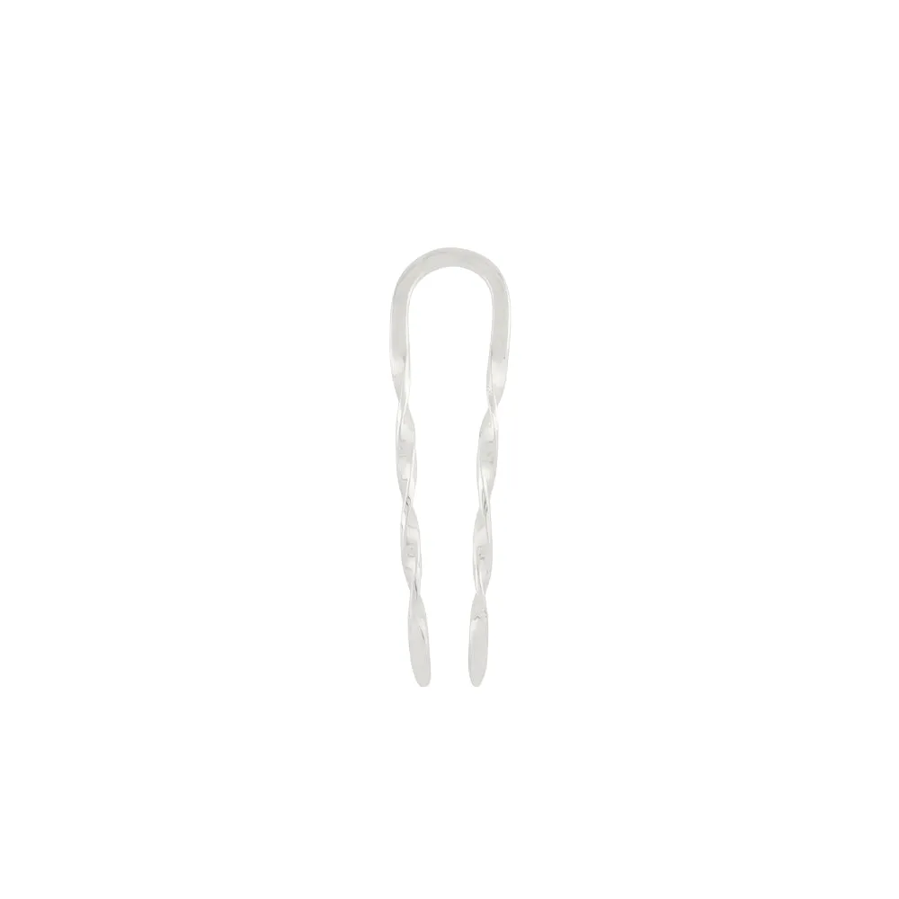 Effortless Twist Hair Pin in Silver - Small