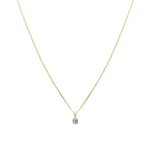 Element Necklace | 14k Gold & Aquamarine