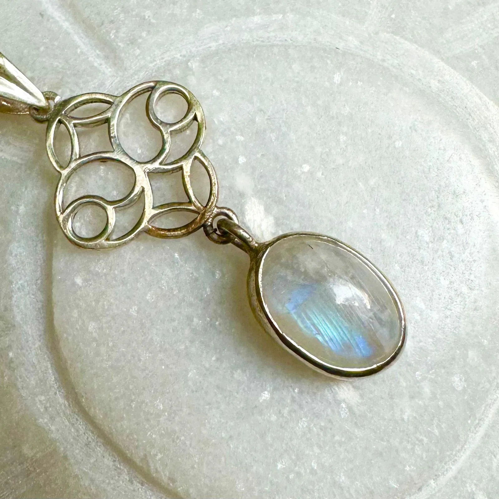 Emotional Cleanser Moonstone Silver Pendant