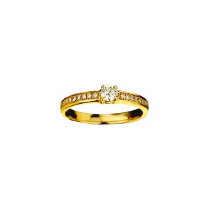 Engagement Ring - 18-Karat Solid Yellow Gold Diamond ring