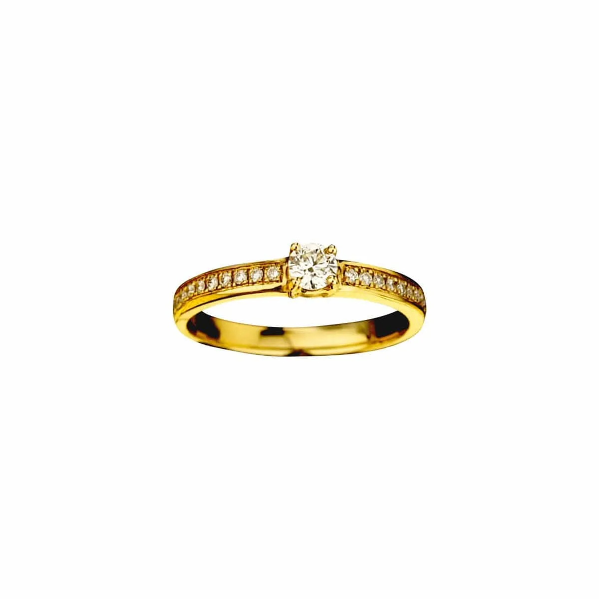 Engagement Ring - 18-Karat Solid Yellow Gold Diamond ring