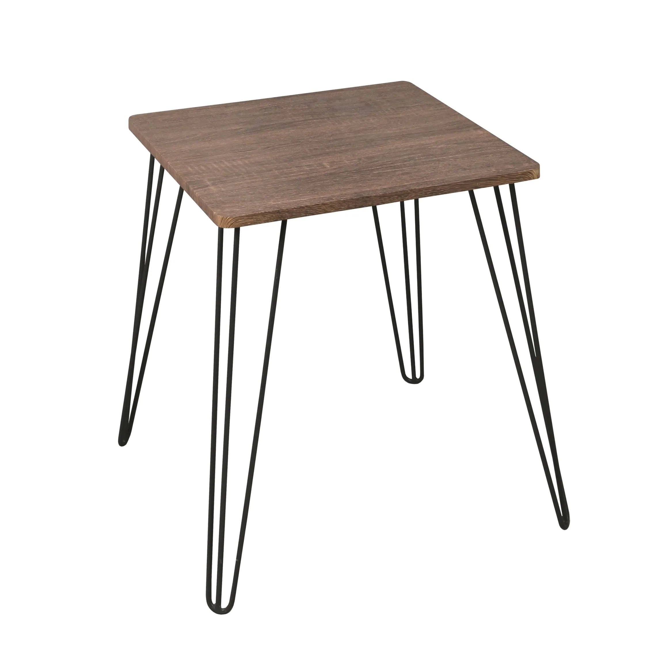 Eros Vintage Style Side Table With Hairpin Legs