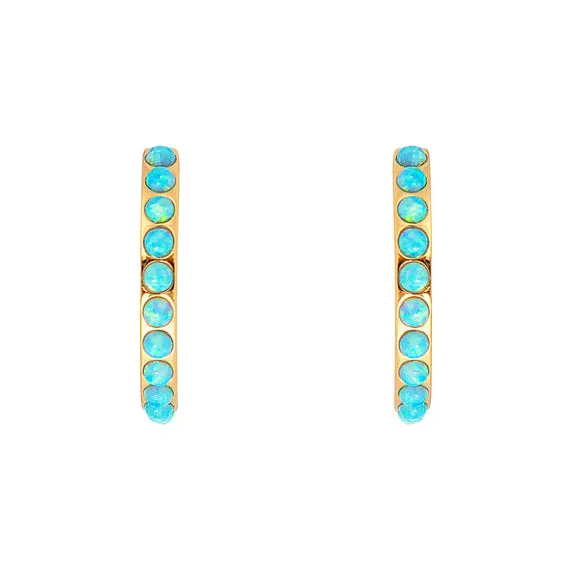 FAIRLEY Crystal Maxi Hoops BLUE OPAL