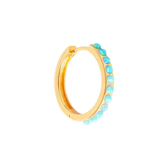 FAIRLEY Crystal Maxi Hoops BLUE OPAL