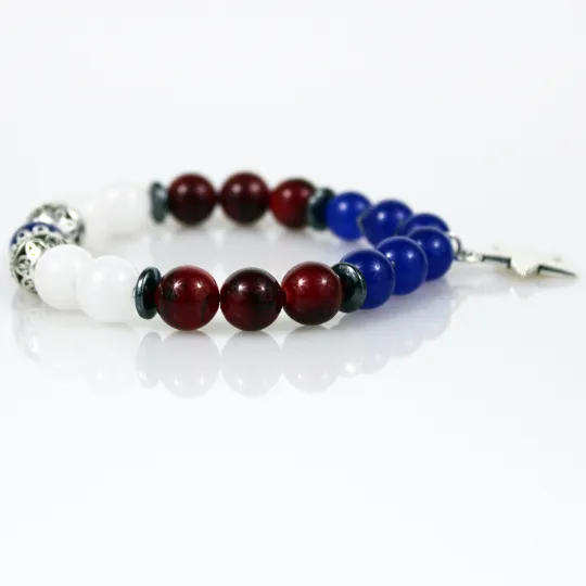 Fourth of July Bead Bracelet