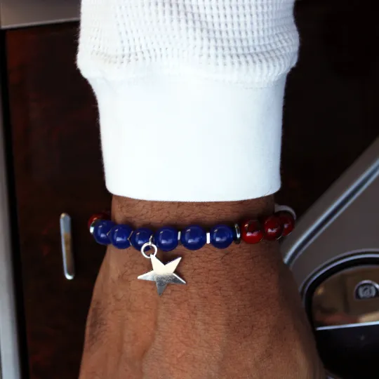 Fourth of July Bead Bracelet