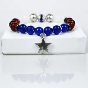 Fourth of July Bead Bracelet