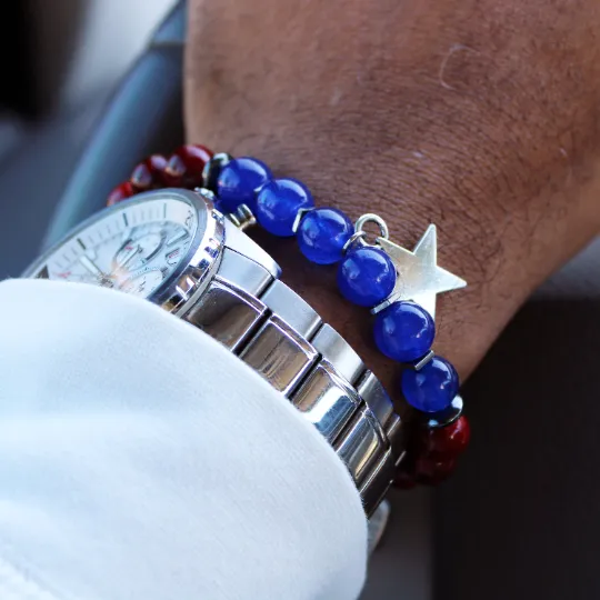 Fourth of July Bead Bracelet