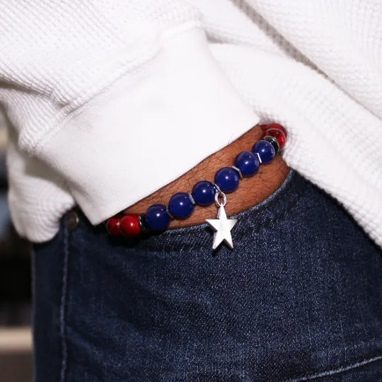 Fourth of July Bead Bracelet