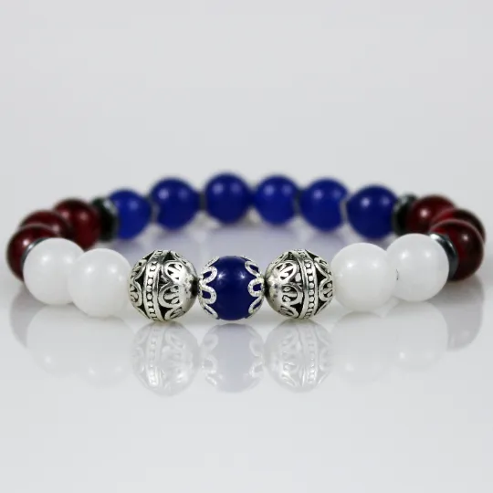 Fourth of July Bead Bracelet