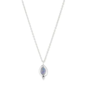 Gaia Necklace, White Opal, Silver