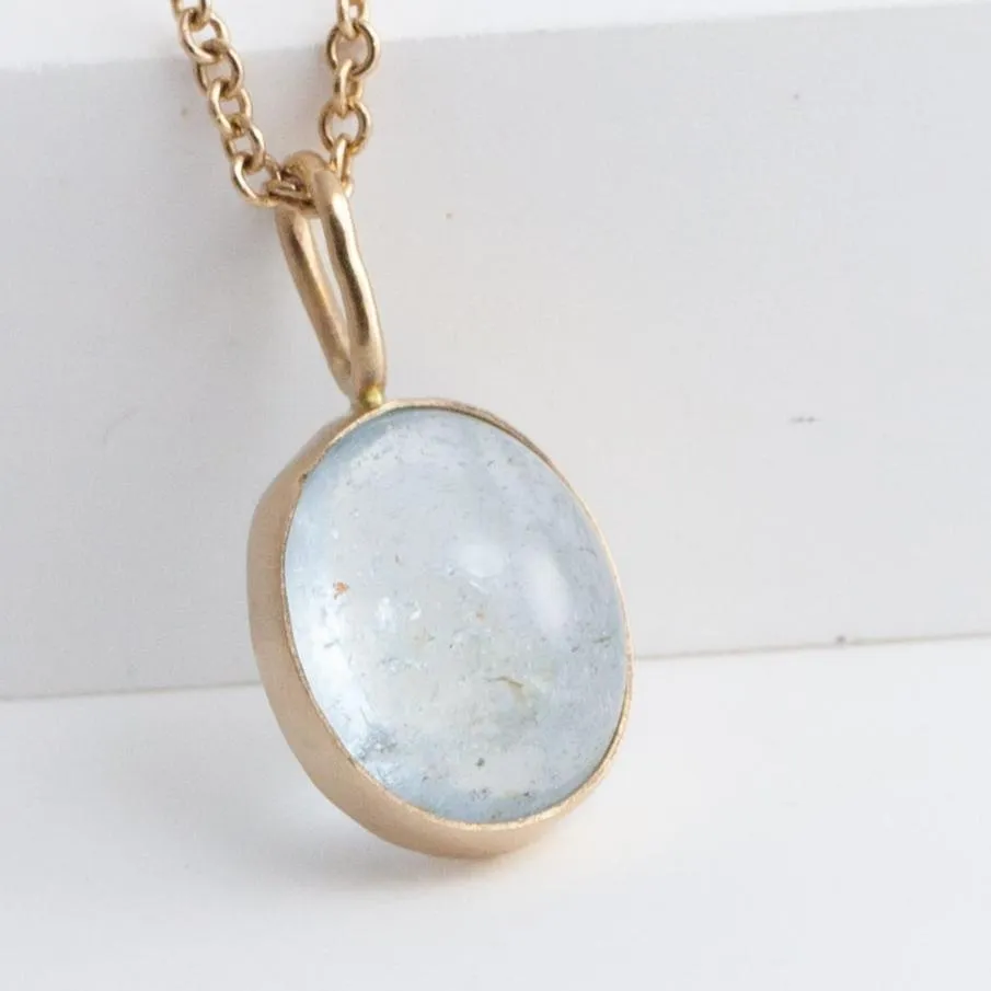 Gallery oval aquamarine necklace