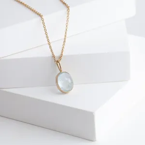 Gallery oval aquamarine necklace