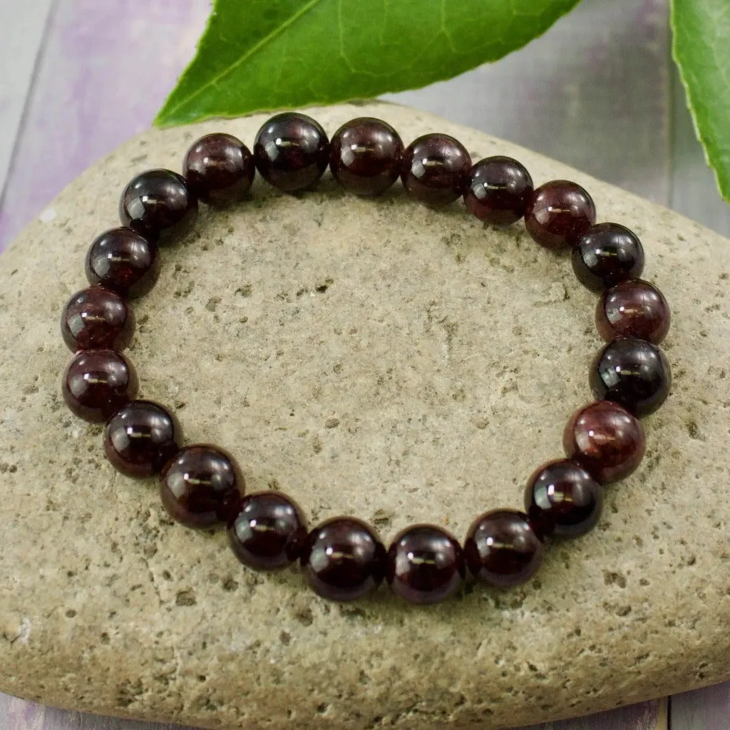 Garnet Bracelet, 7mm-8mm