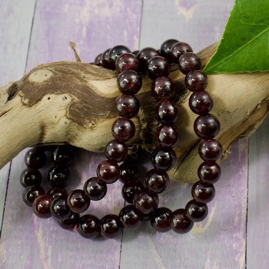 Garnet Bracelet, 7mm-8mm