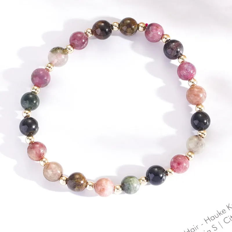 Garnet Bracelet Pearl Tourmaline