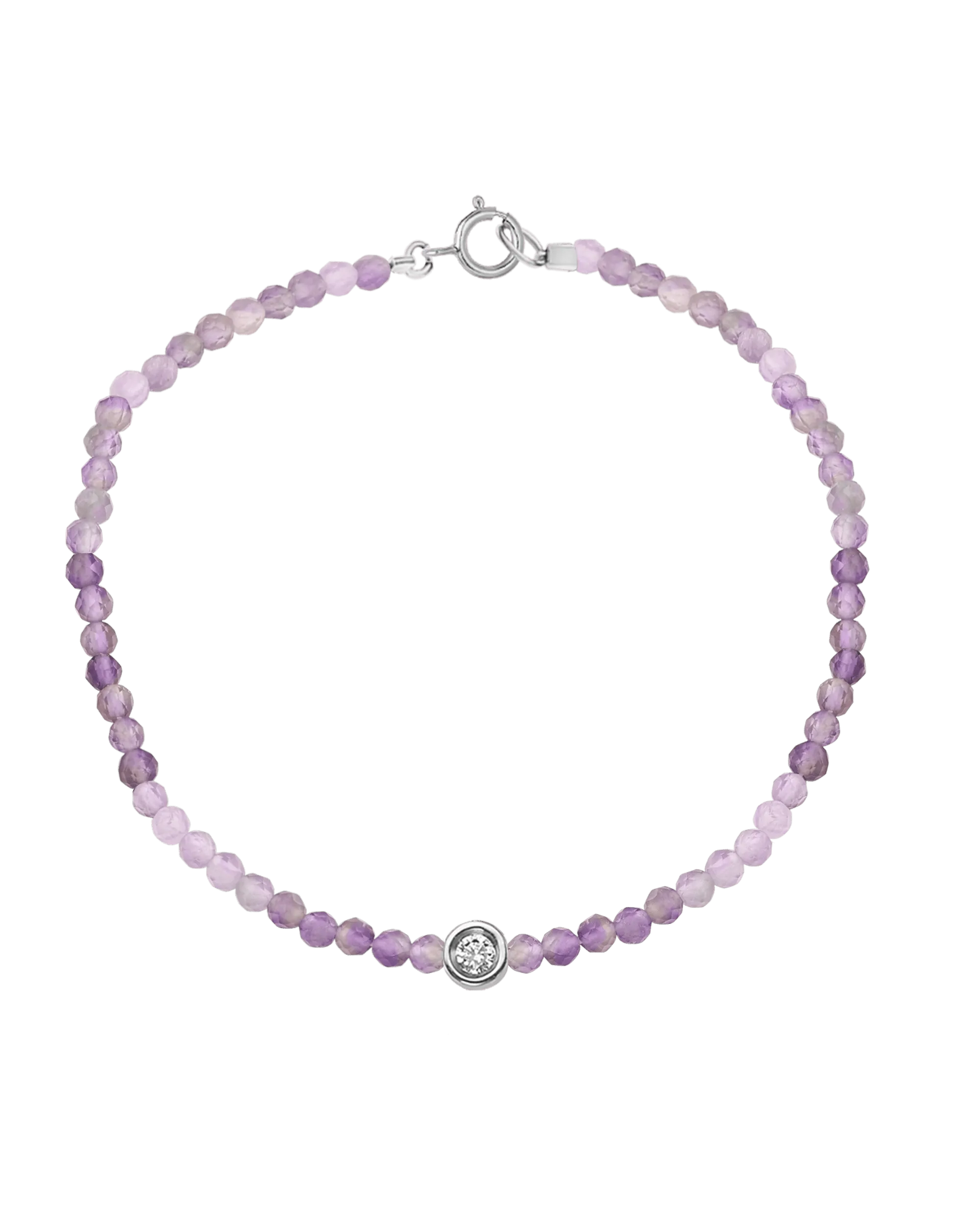 Gemstone & Diamond Bracelet - 14K White Gold