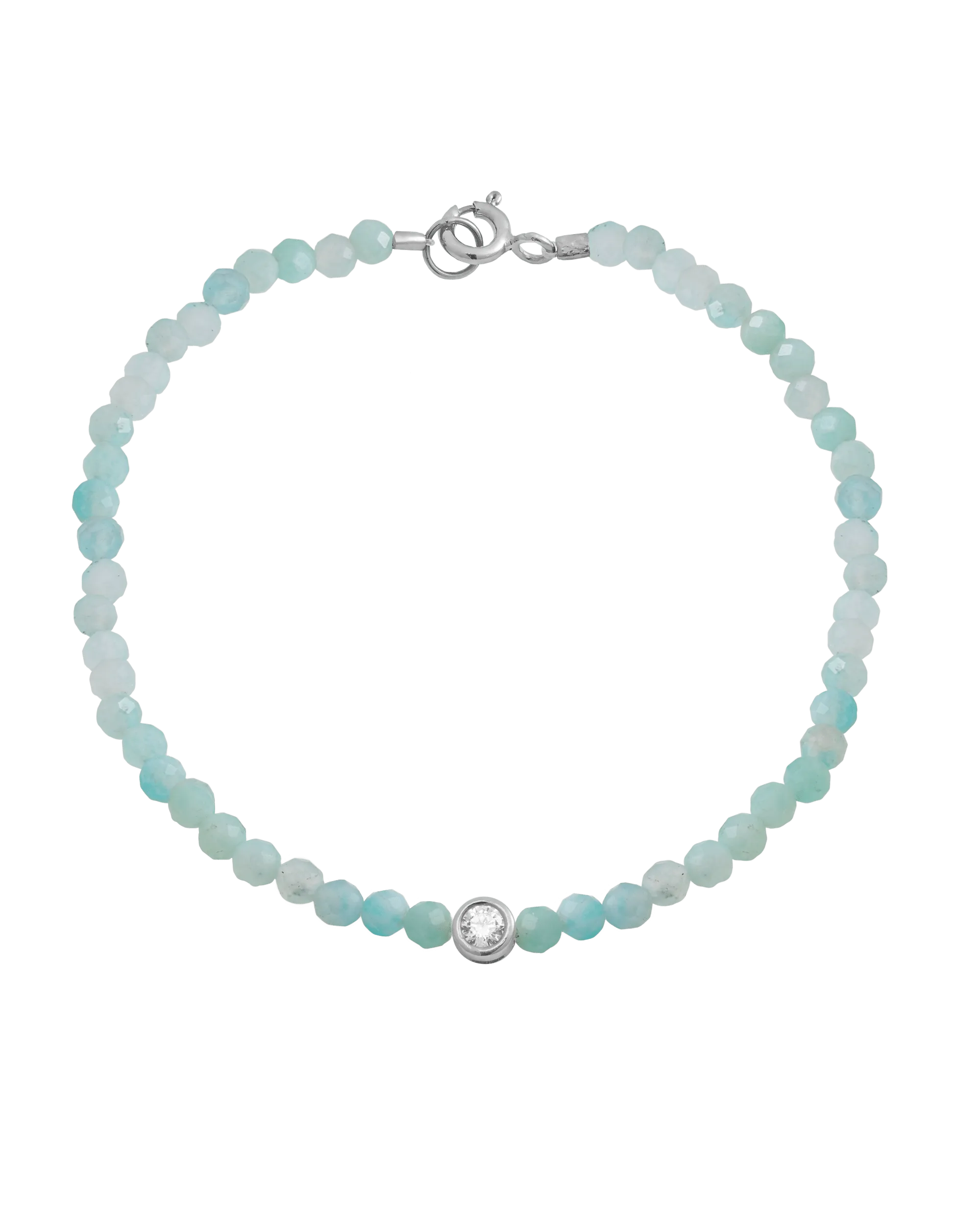 Gemstone & Diamond Bracelet - 14K White Gold