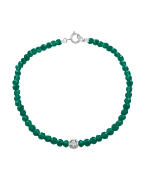 Gemstone & Diamond Bracelet - 14K White Gold