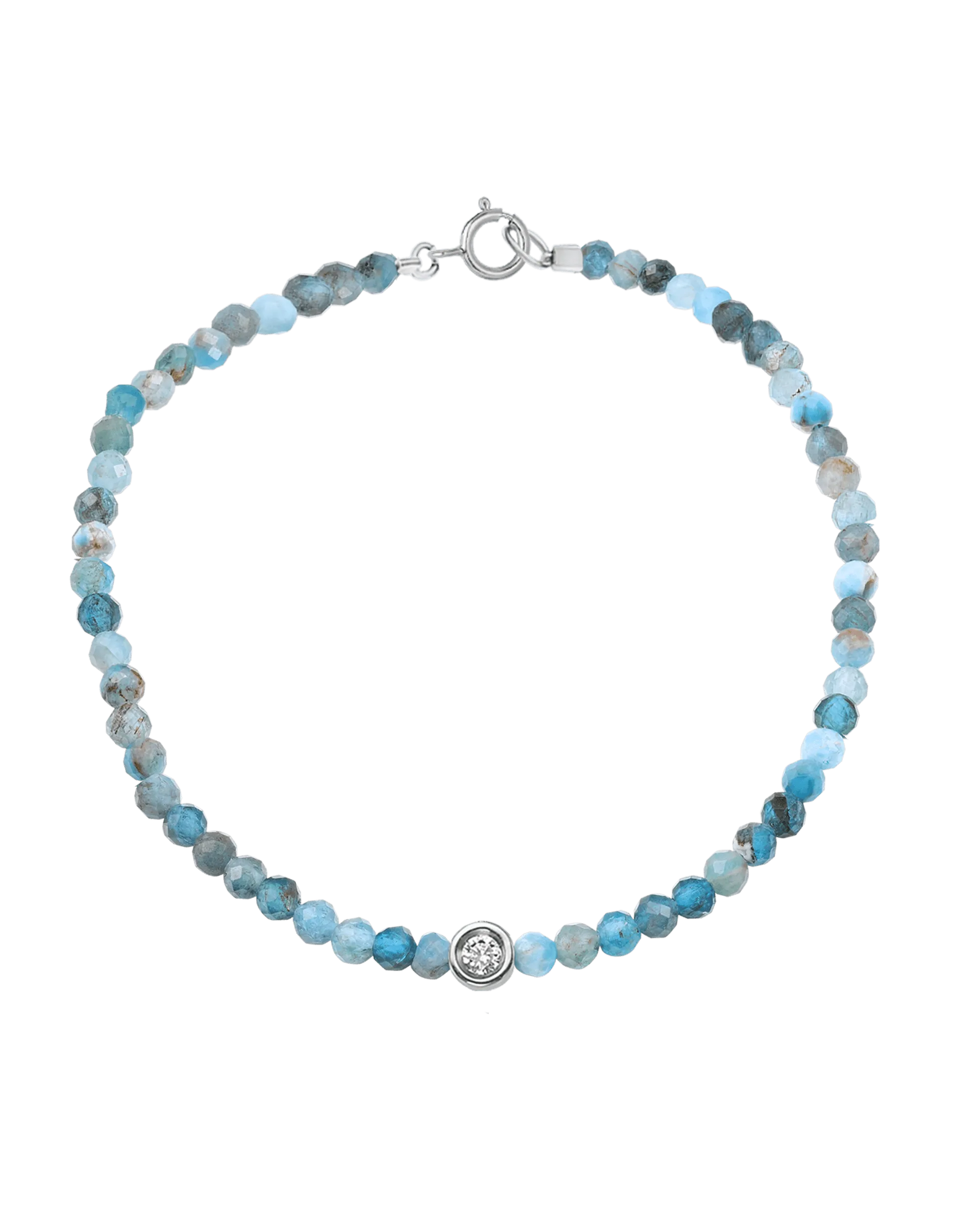 Gemstone & Diamond Bracelet - 14K White Gold