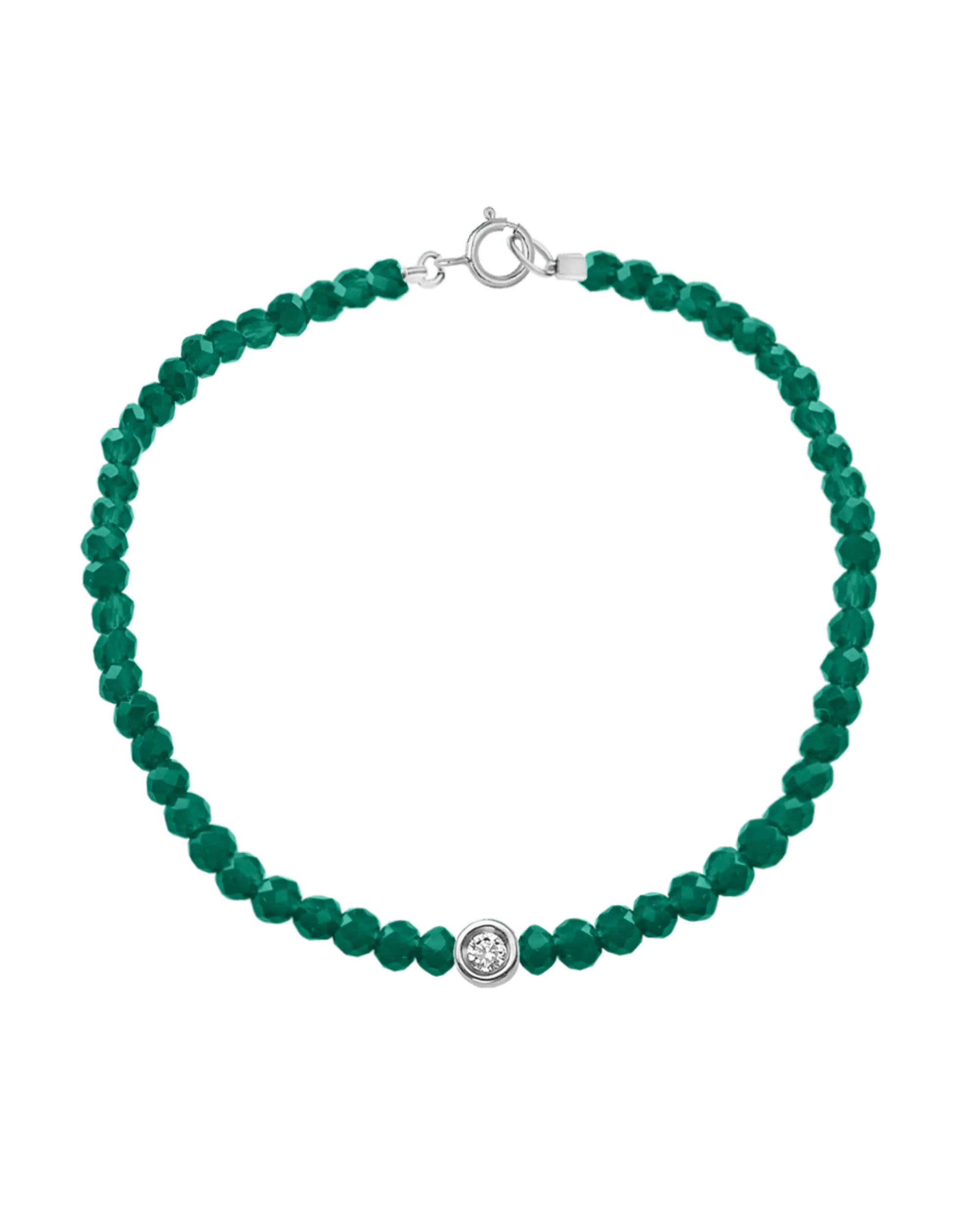 Gemstone & Diamond Bracelet - 14K White Gold