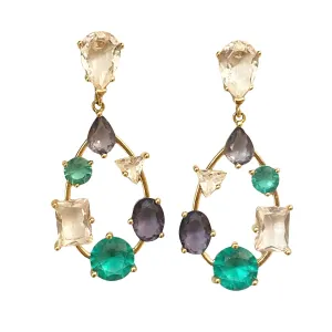 Gemstone Color Earrings