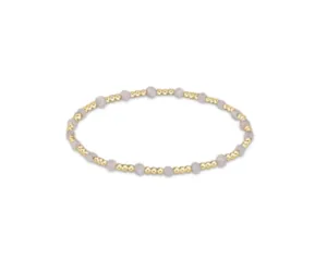 Gemstone Gold Sincerity Pattern 3mm Bead Bracelet - Moonstone by enewton