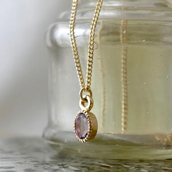 Gold Baroque Amethyst Necklace by Joy Everley