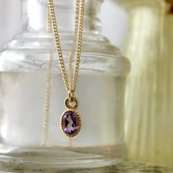 Gold Baroque Amethyst Necklace by Joy Everley