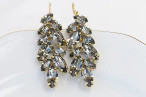 GRAY WEDDING EARRINGS