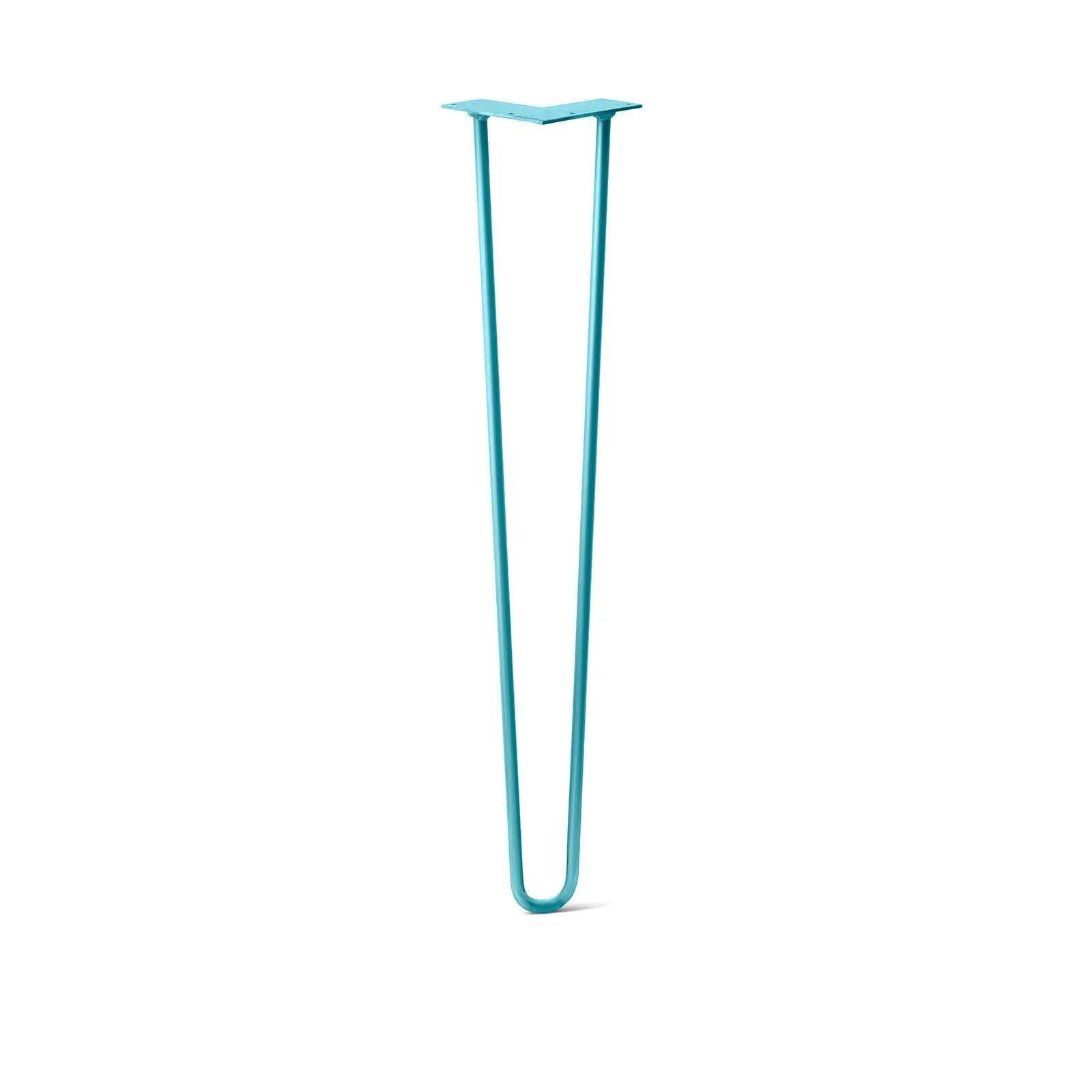 Hairpin Leg (Sold Separately), 2-Rod Design - Teal Powder Coated Finish