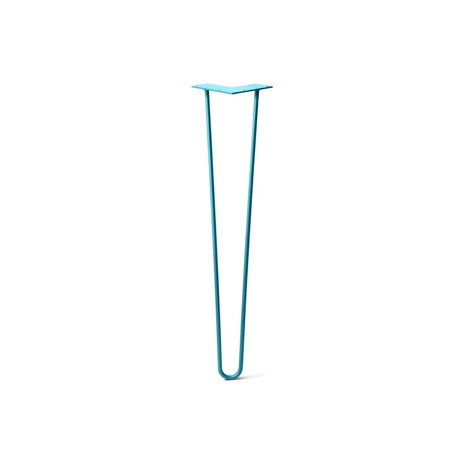 Hairpin Leg (Sold Separately), 2-Rod Design - Teal Powder Coated Finish