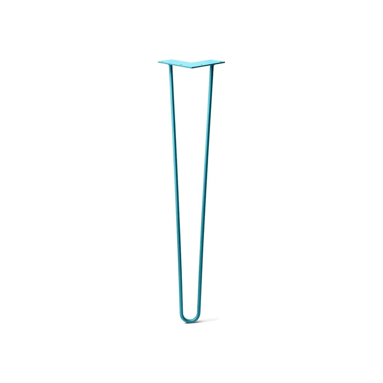 Hairpin Leg (Sold Separately), 2-Rod Design - Teal Powder Coated Finish