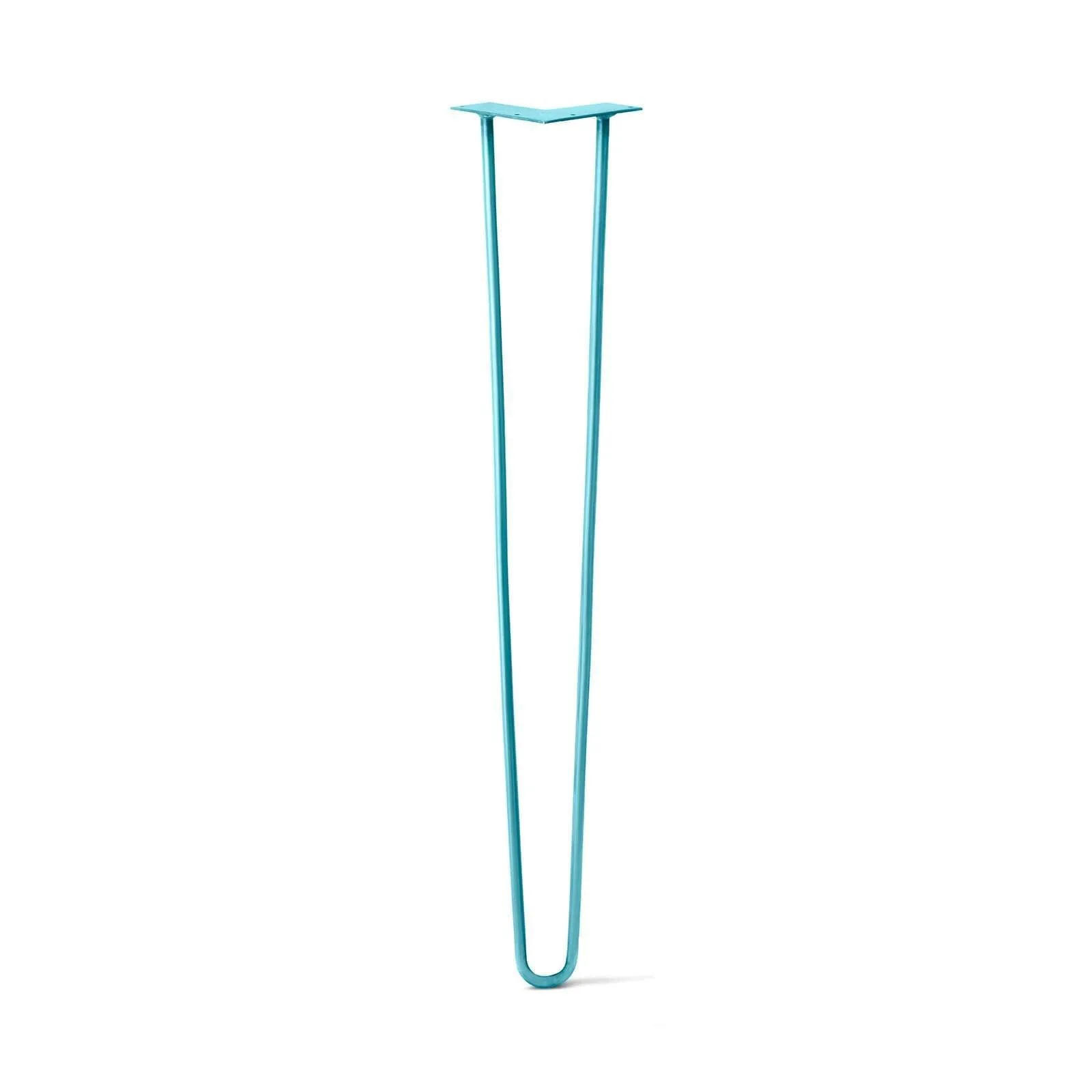 Hairpin Leg (Sold Separately), 2-Rod Design - Teal Powder Coated Finish