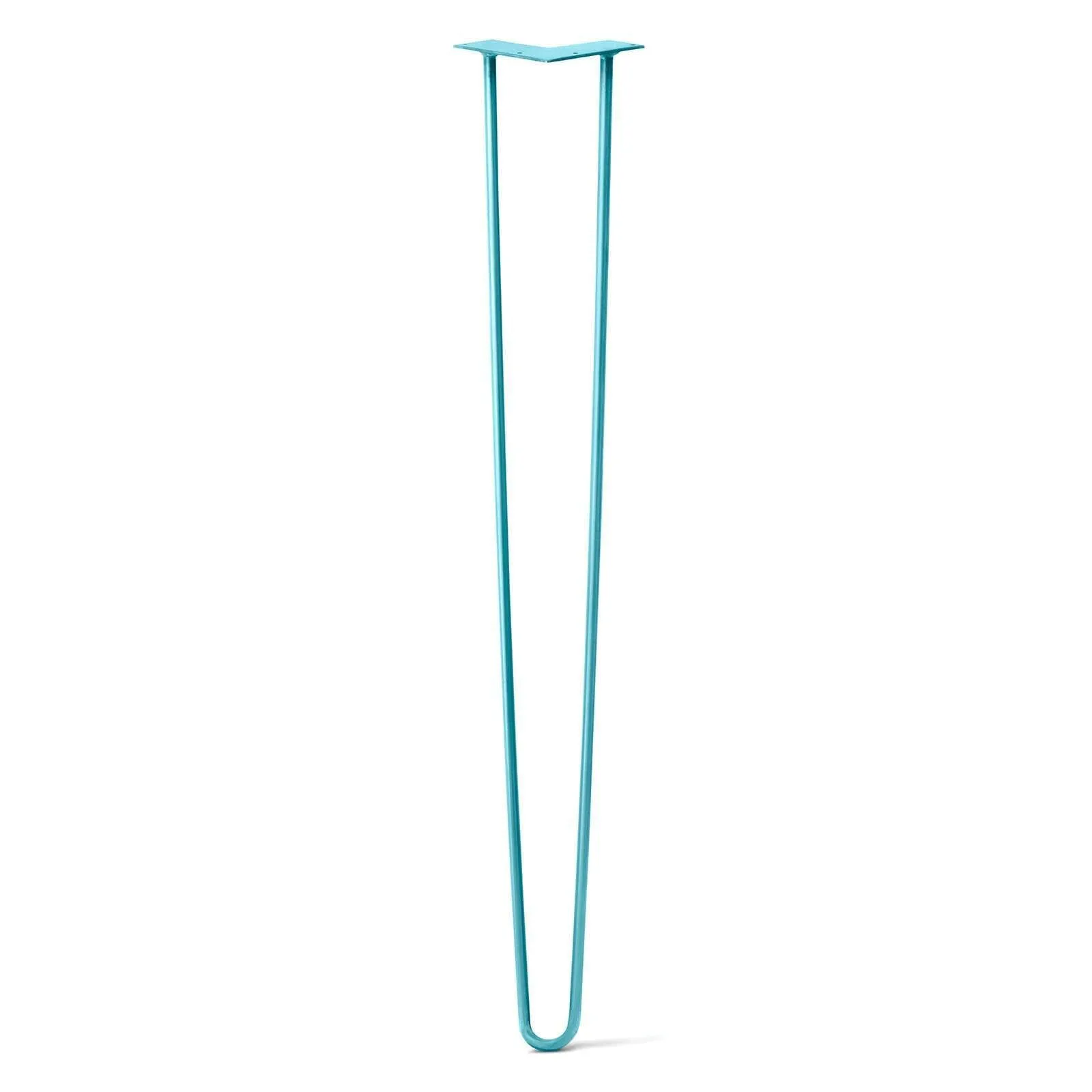 Hairpin Leg (Sold Separately), 2-Rod Design - Teal Powder Coated Finish