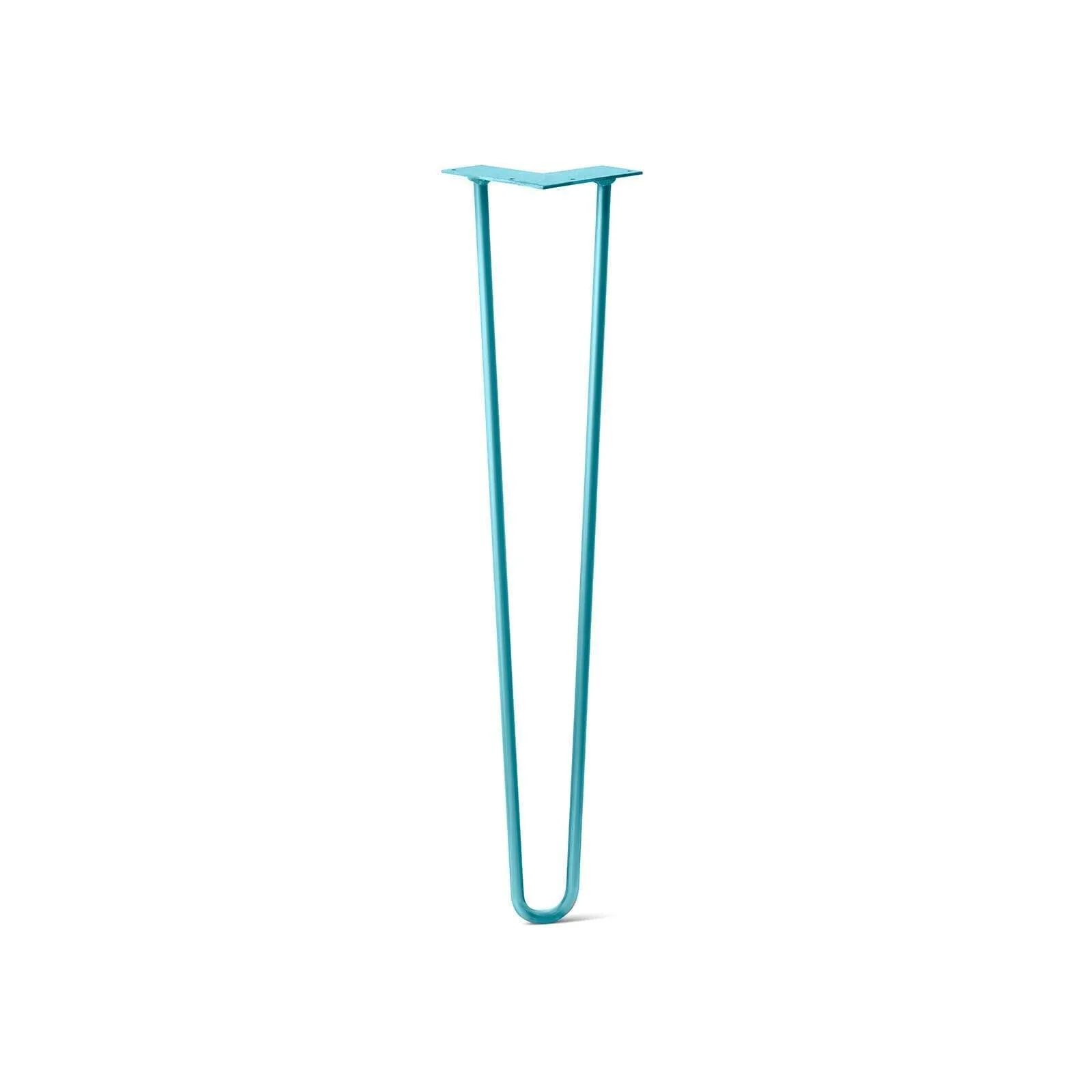 Hairpin Leg (Sold Separately), 2-Rod Design - Teal Powder Coated Finish