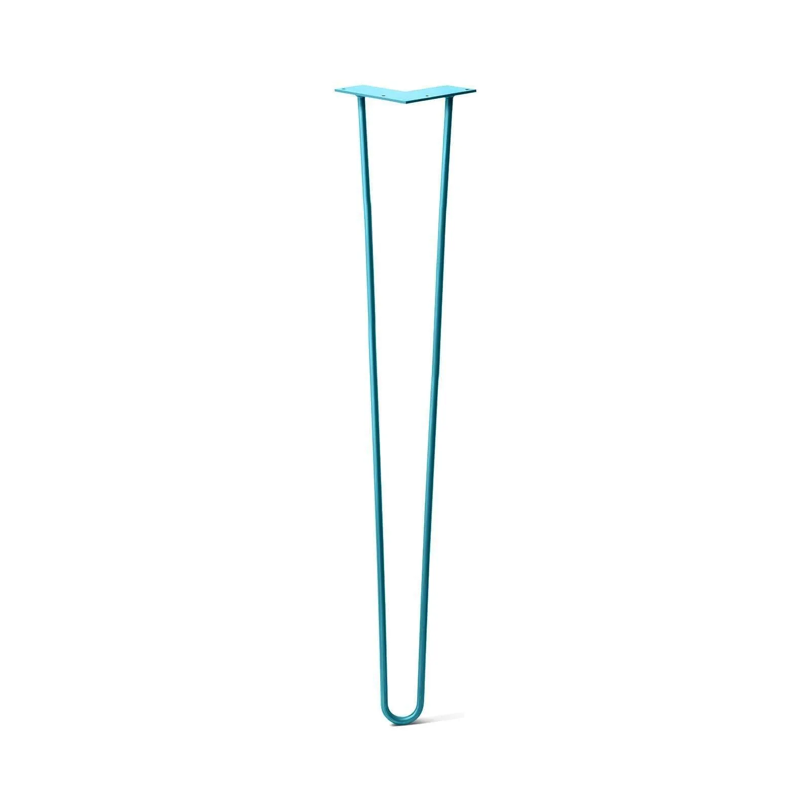 Hairpin Leg (Sold Separately), 2-Rod Design - Teal Powder Coated Finish