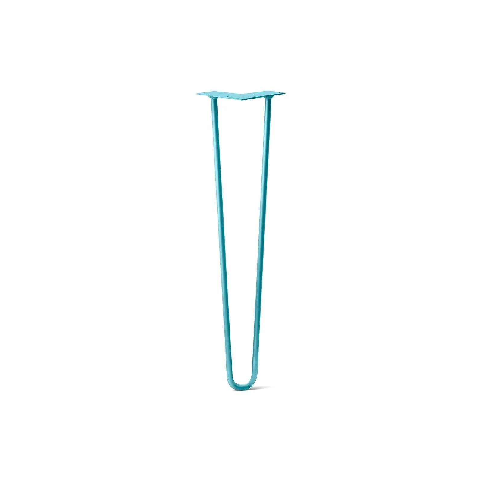 Hairpin Leg (Sold Separately), 2-Rod Design - Teal Powder Coated Finish