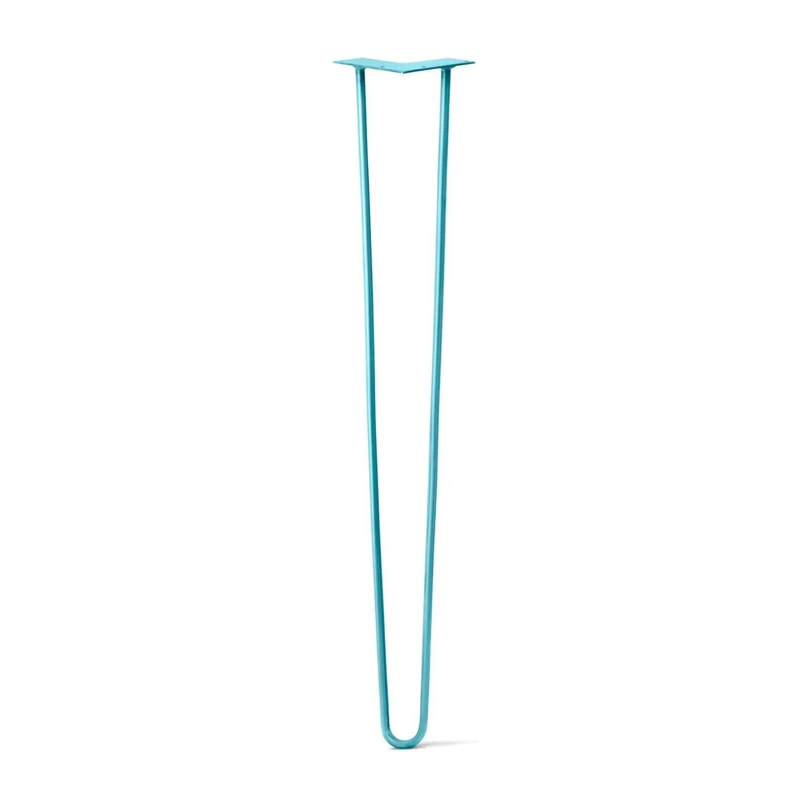 Hairpin Leg (Sold Separately), 2-Rod Design - Teal Powder Coated Finish