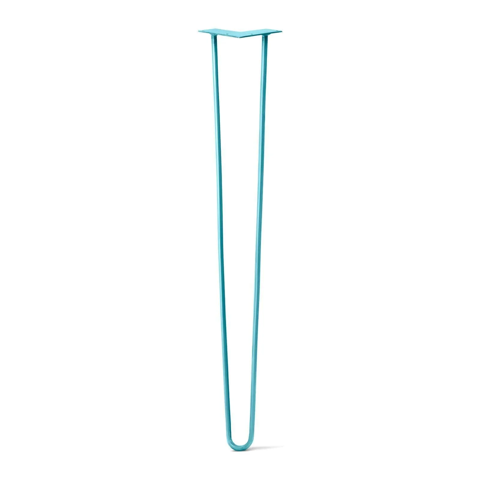 Hairpin Leg (Sold Separately), 2-Rod Design - Teal Powder Coated Finish