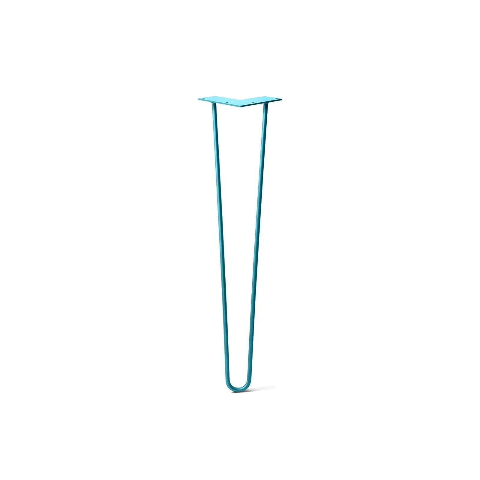 Hairpin Leg (Sold Separately), 2-Rod Design - Teal Powder Coated Finish