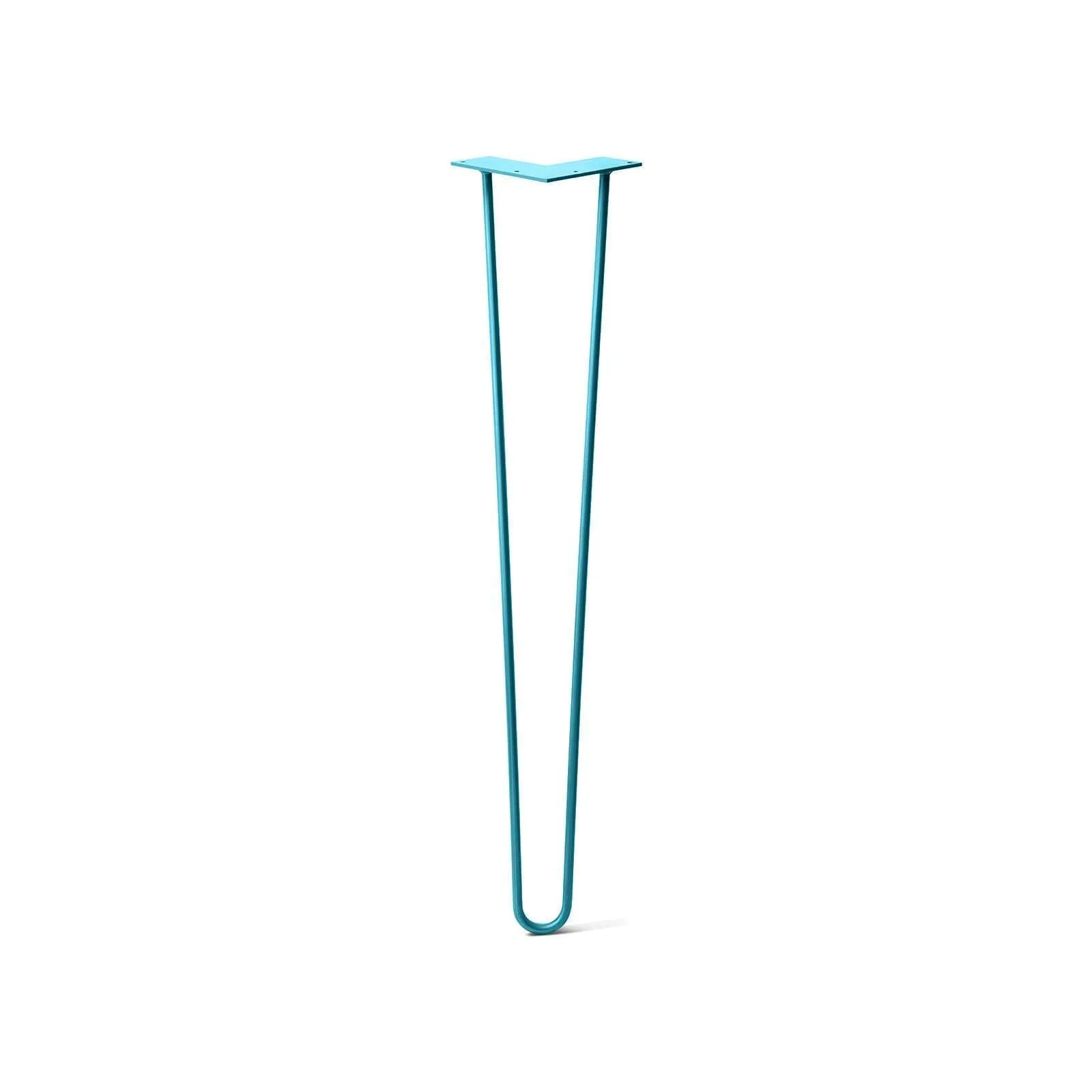 Hairpin Leg (Sold Separately), 2-Rod Design - Teal Powder Coated Finish