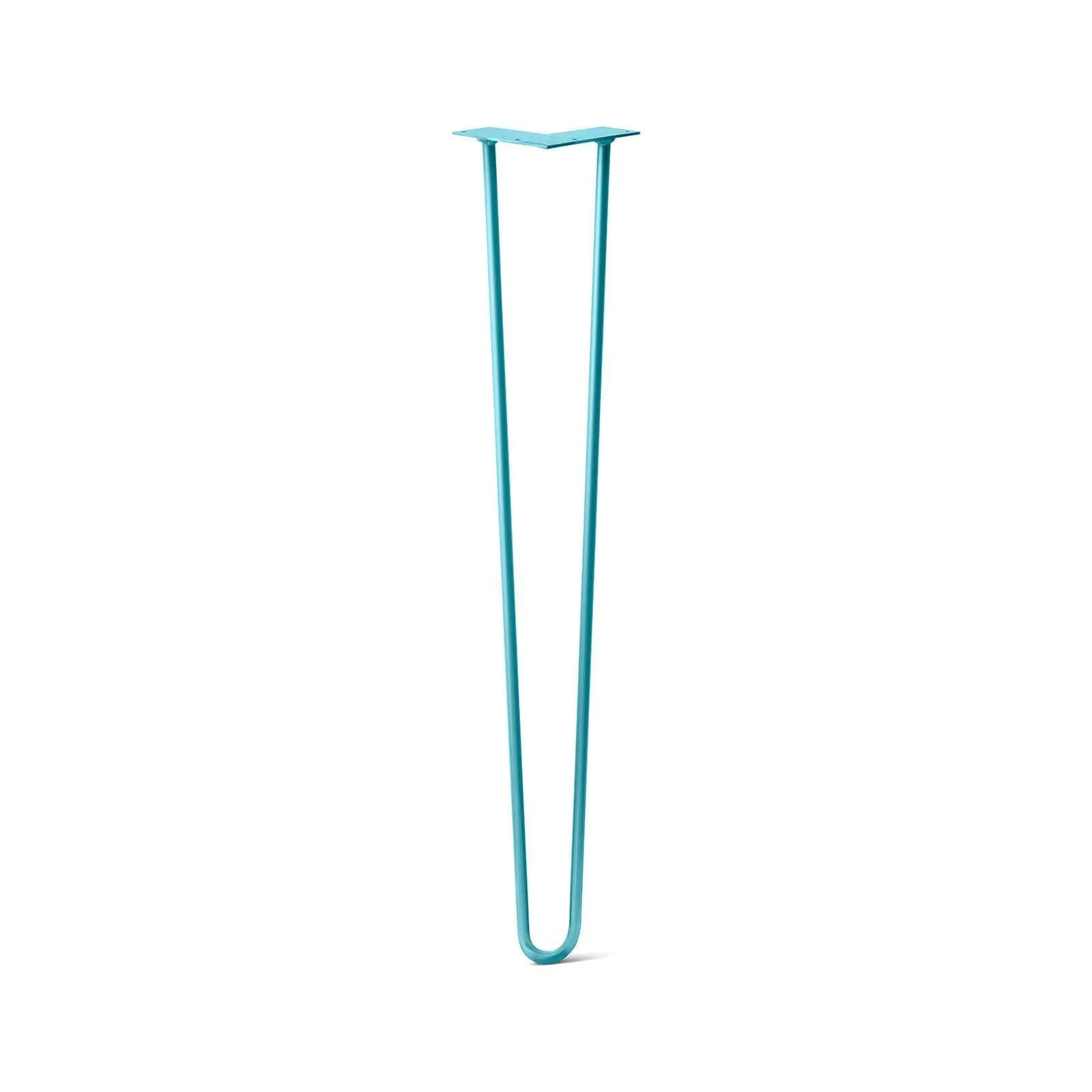 Hairpin Leg (Sold Separately), 2-Rod Design - Teal Powder Coated Finish