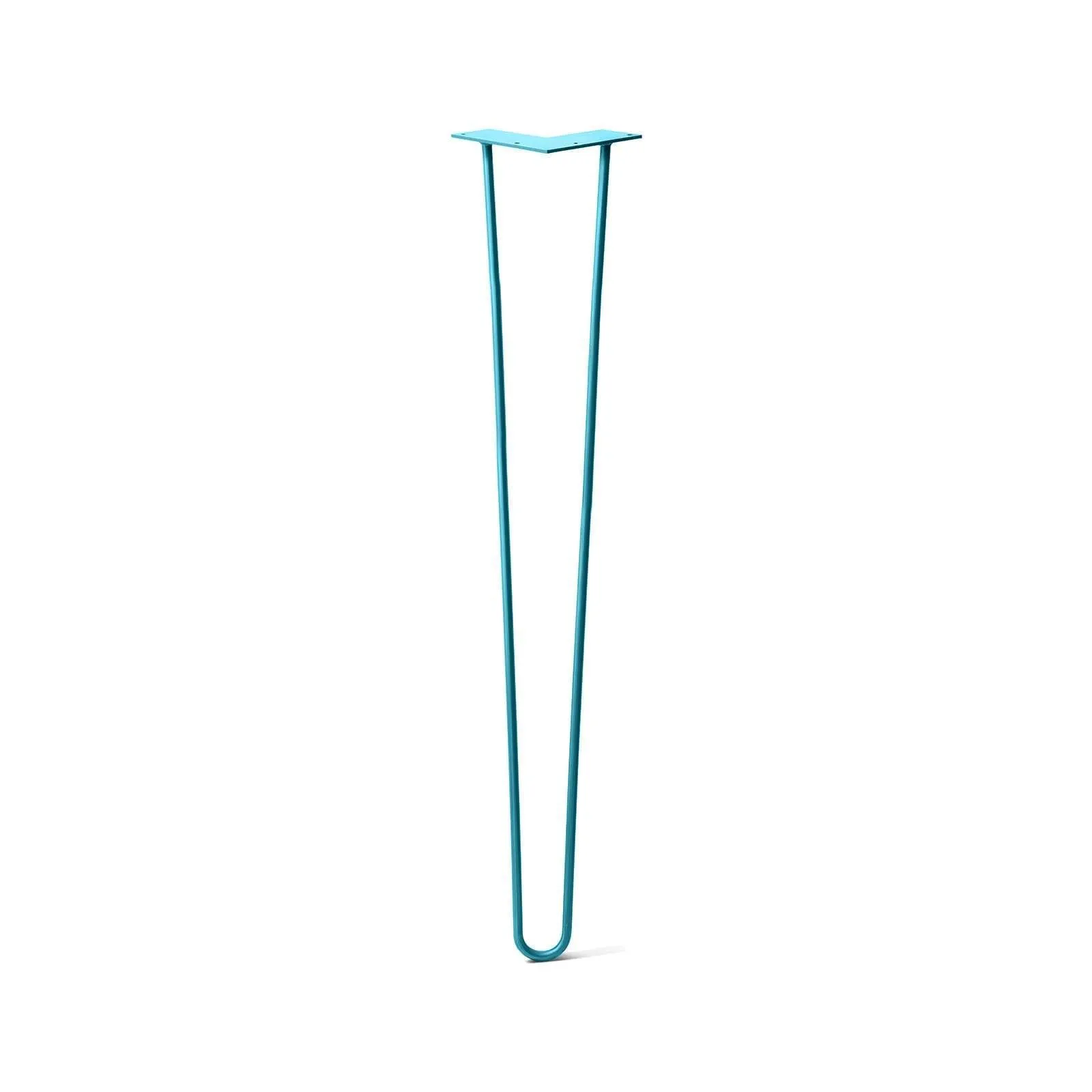 Hairpin Leg (Sold Separately), 2-Rod Design - Teal Powder Coated Finish