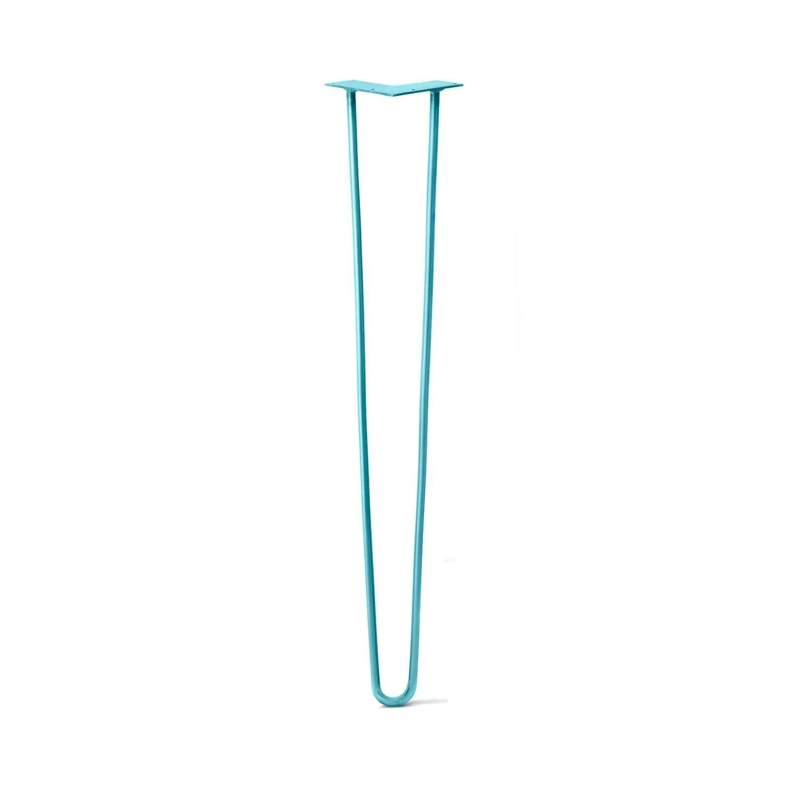 Hairpin Leg (Sold Separately), 2-Rod Design - Teal Powder Coated Finish