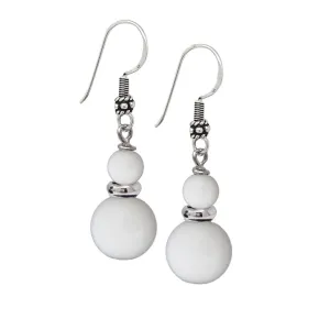 Handmade Women's Natural Gemstone Sterling Silver Dangle Drop Earrings