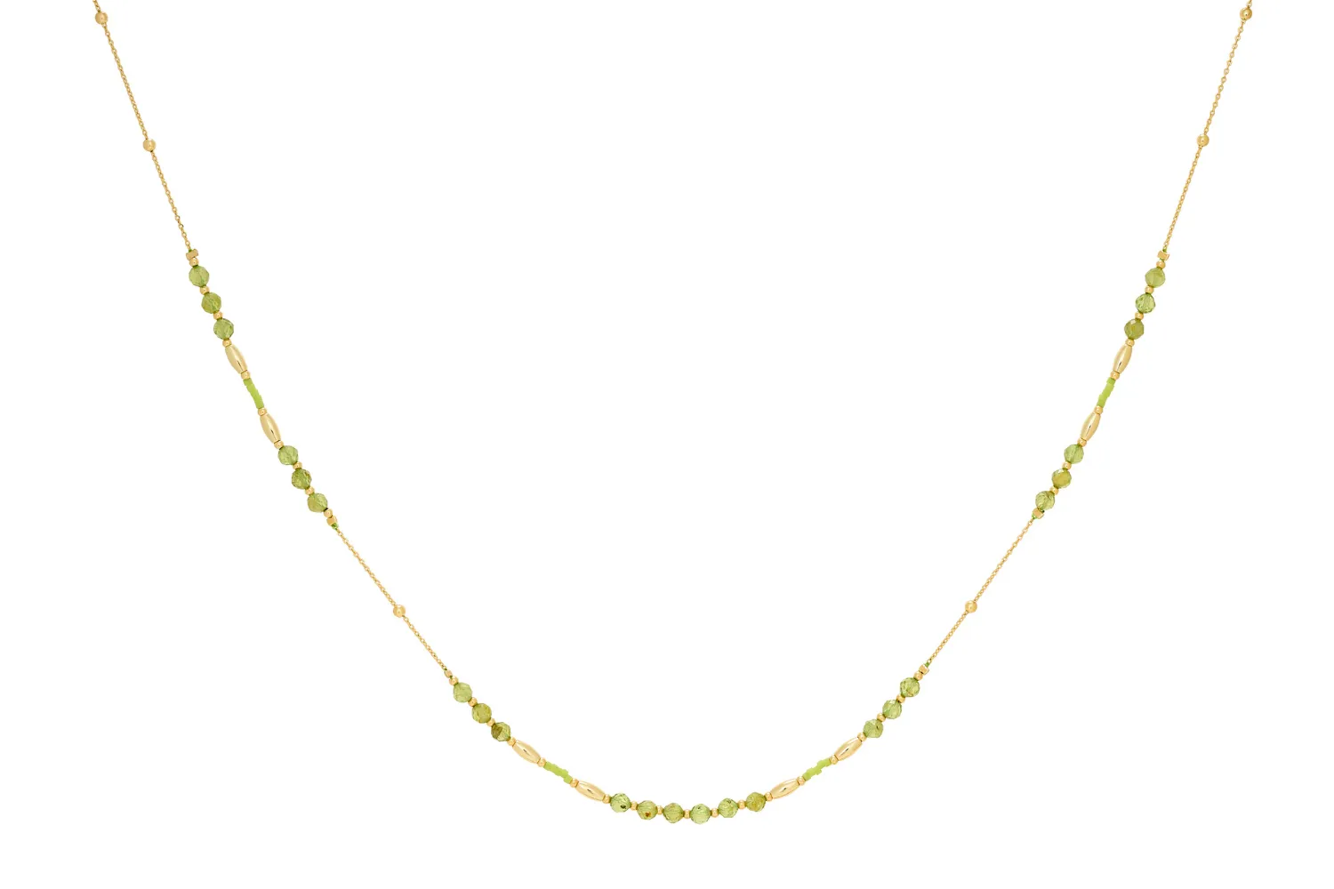 Horus Peridot Beaded Gemstone Necklace