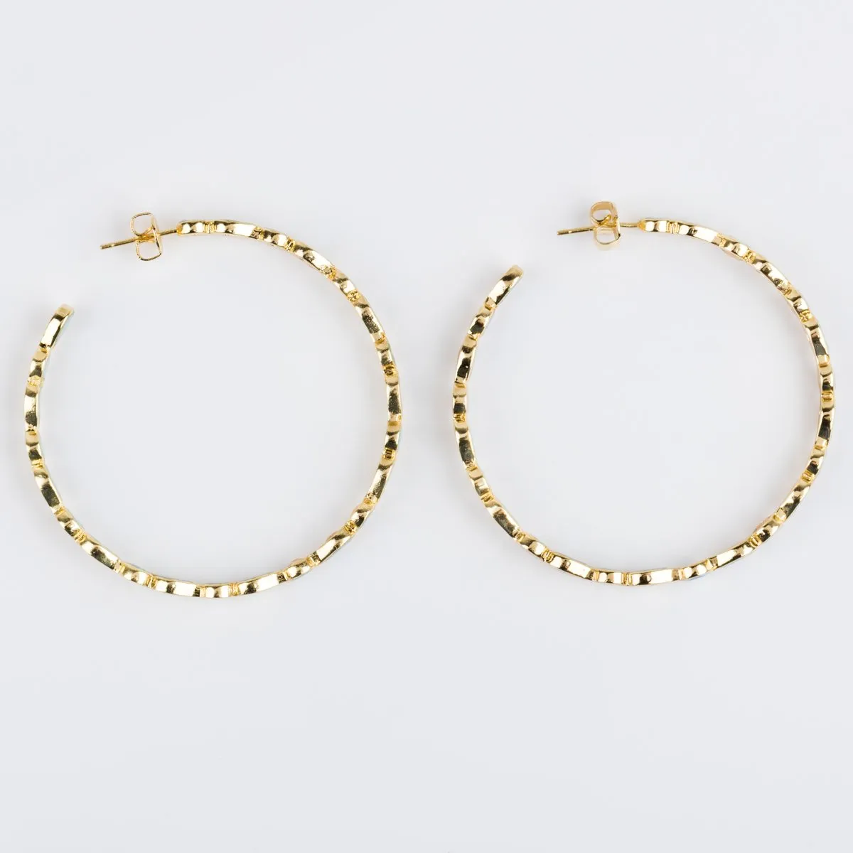 Isla Opal Hoop Earrings