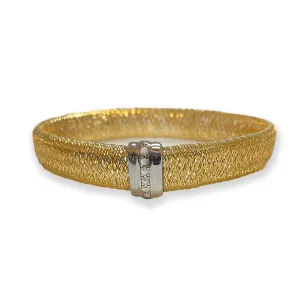 Italian Two-Color Mesh Stretch Bracelet