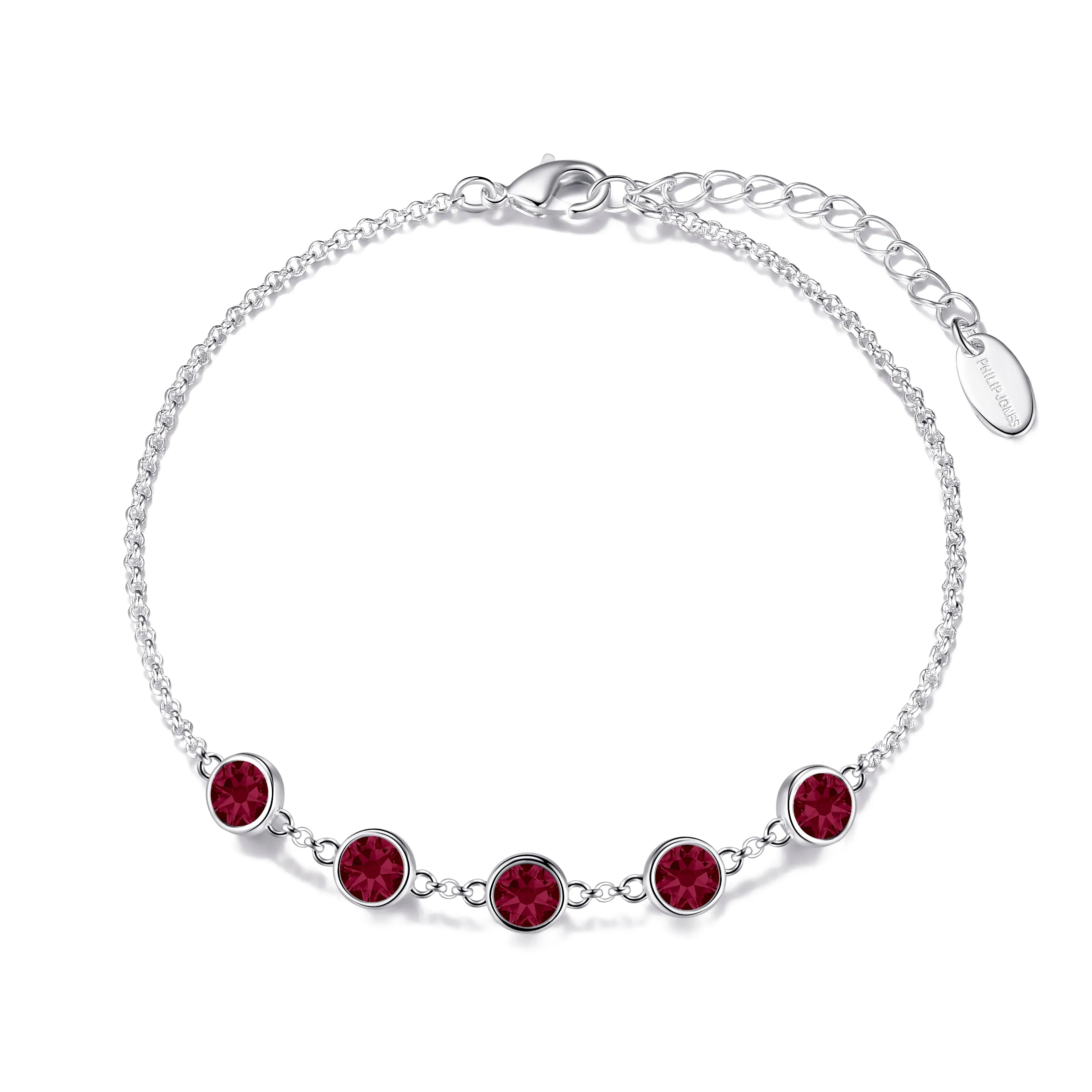 January Birthstone Bracelet Created with Garnet Zircondia® Crystals